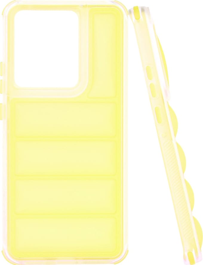 Hoesje geschikt voor Motorola Edge 50 Pro - Techsuit Wave Shield Shockproof Hard Case Back Cover - Geel