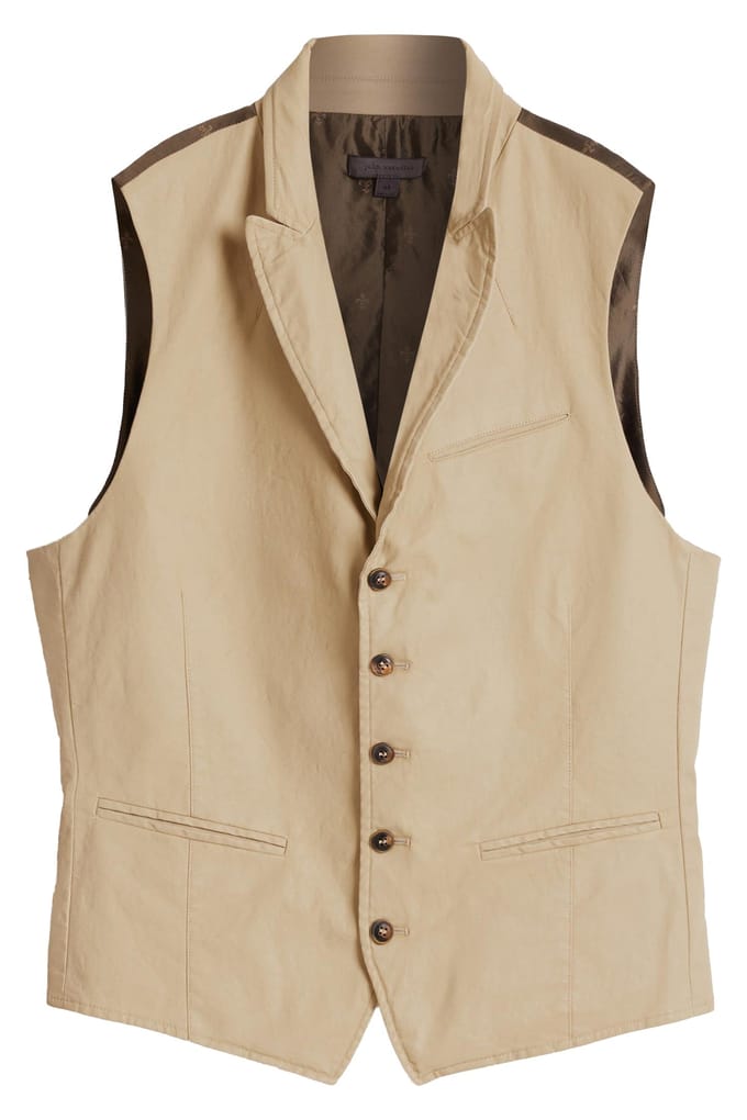 John Varvatos Slim Fit Peak Lapel Vest Caramel Größe: 52 | Jacken Outlet | Herren | Braun