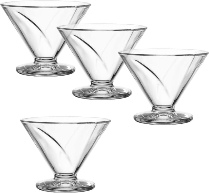 Leonardo CONO Schaal op voet 270ml - set/4