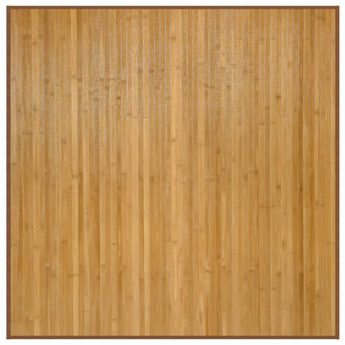 vidaXL - Vloerkleed - vierkant - 100x100 - cm - bamboe - naturel
