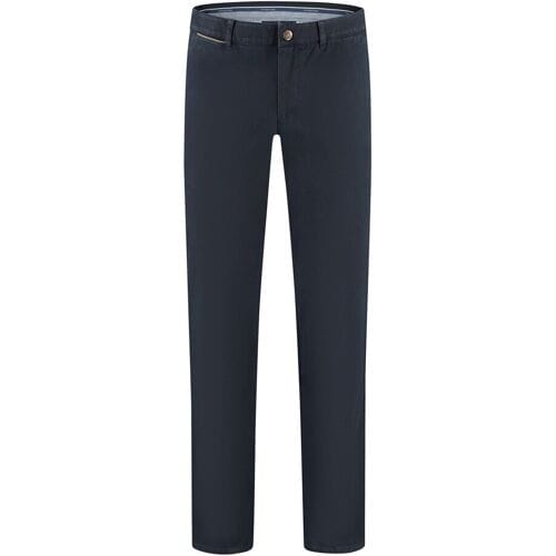 Com4 Broek Modern Chino Micro Pattern Near Faux-Uni Subtle Cotton Stretch Navy / male