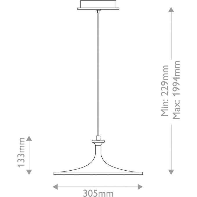 Elstead LED hanglamp Issa, goudkleurig, Ø 31 cm, metaal, dimbaar