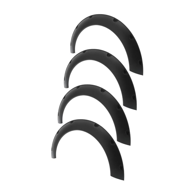 4 stuks Wiel Wenkbrauw Beschermer Guard Flexibel Verbreed Wielkasten Lippen Universeel Auto Accessoire black