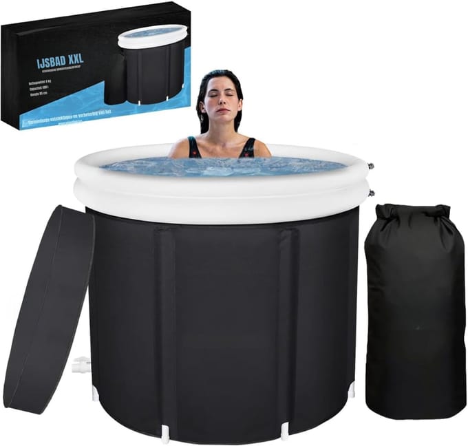 Core® Jacuzzi Opblaasbaar - Jacuzzi - Zwart - 90cm x 25cm x 85cm