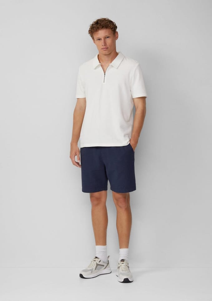 Textured Katoenen Shorts QS