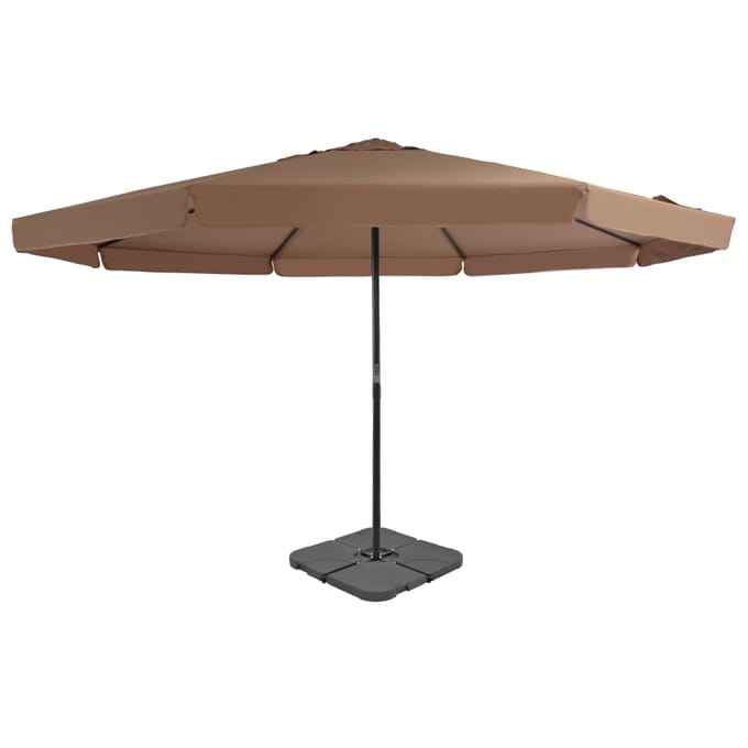 vidaXL - Parasol - met - draagbare - voet - taupe
