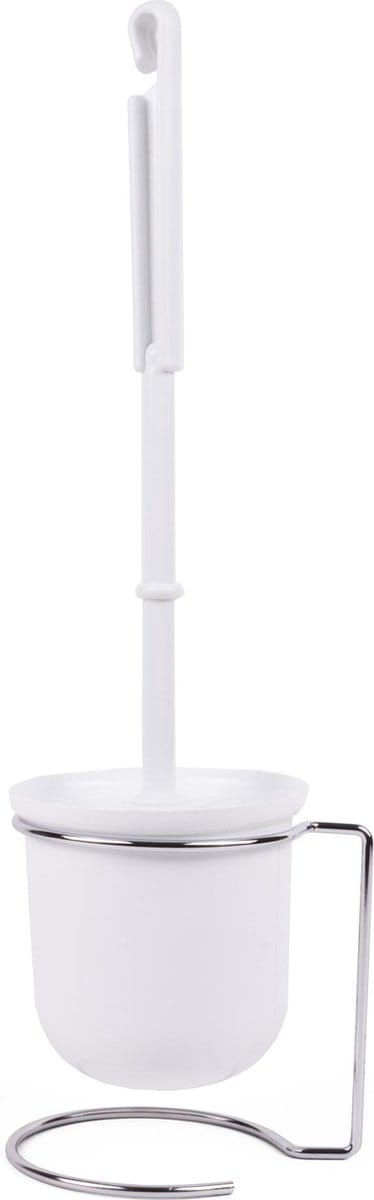 Benson WC borstel met houder - 34 cm - wit - hygiënisch en stijlvol