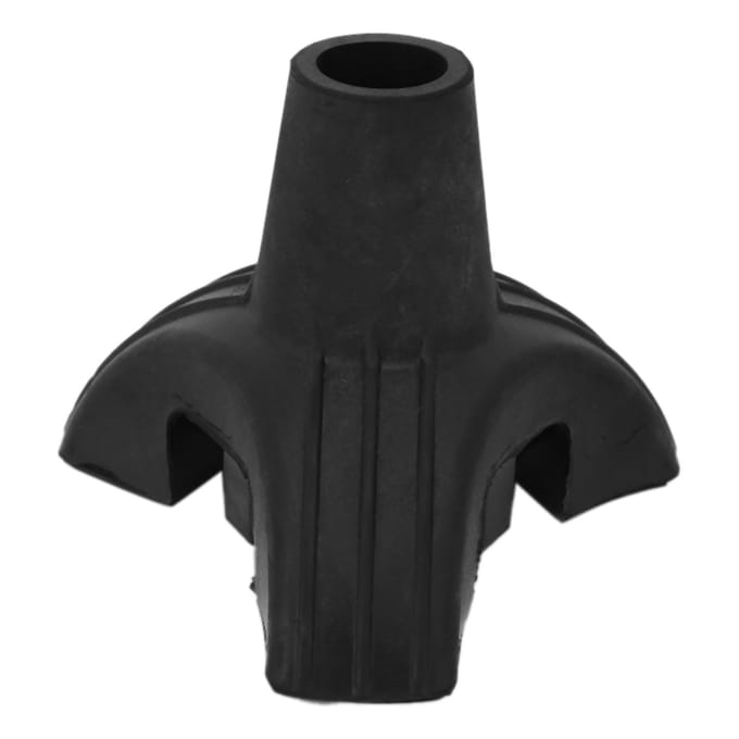 Embout de canne de marche de 19 mm en silicone souple antidérapant pour cannes pliantes black