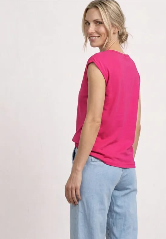 Basic shirt met boothals