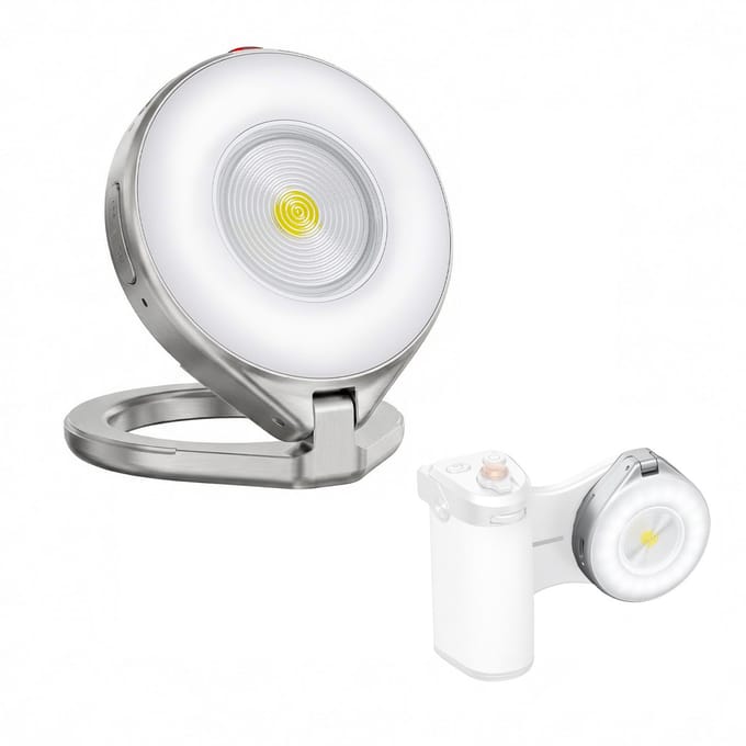 Telesin magnetische flitser & ringlamp voor smartphone met MagSafe - Titanium