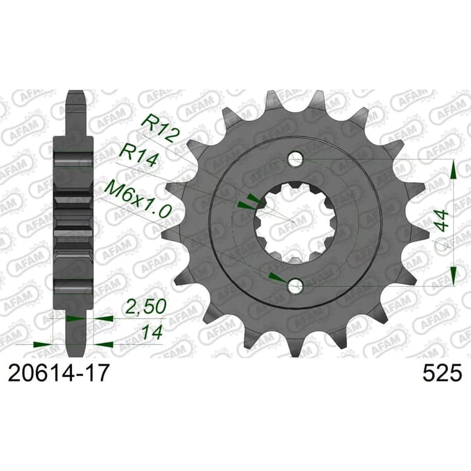 Tandwiel Afam 525 17 dents