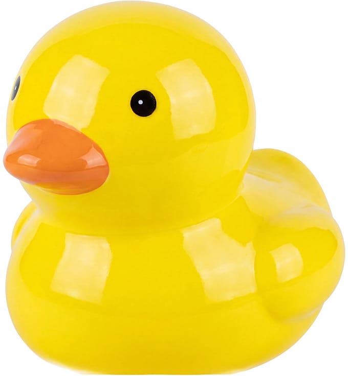 Clayre & Eef Spaarpot Eend Geel Keramiek