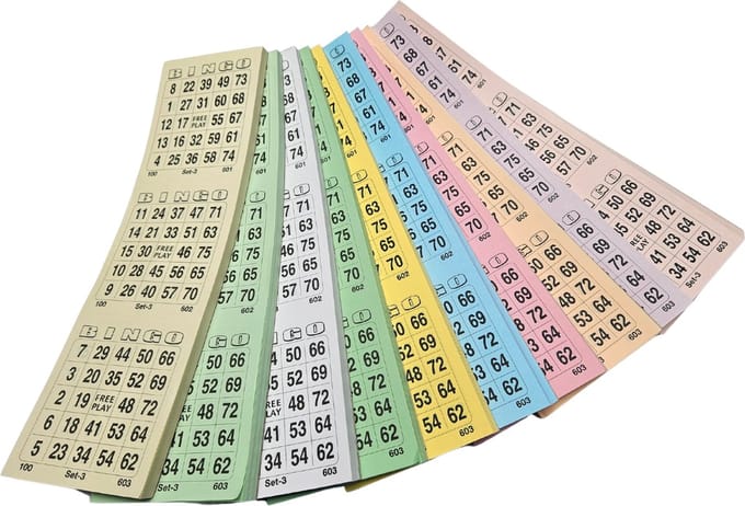 CombiCraft Bingo kaarten gekleurd - set met 10 bingo blokken - per set van 3000 kaarten