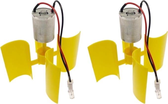 Micro Windturbines - Kleine Windmolens - Energie Opwekken - 360 Graden Draaibaar - 100mm Diameter - Wit
