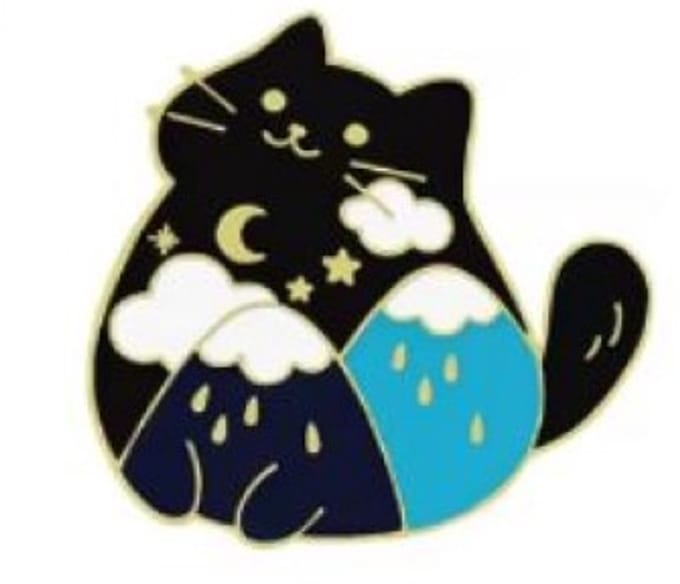 Pin Broche - enamel pin - kledingspeld - Sterren kat D