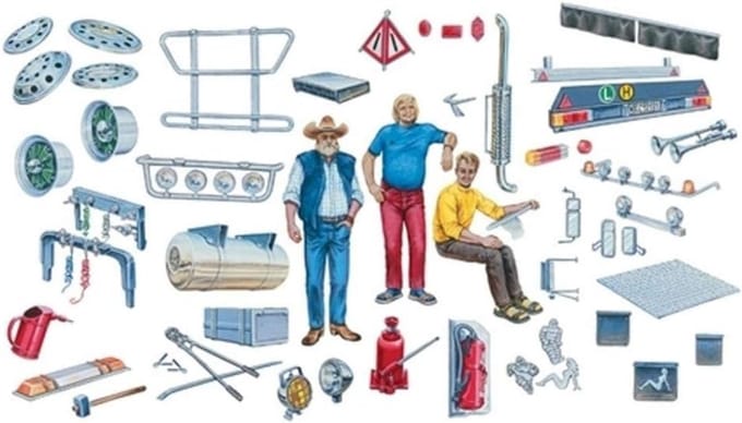 Truck Accessoires voor Modelbouw - Niet Beschilderd