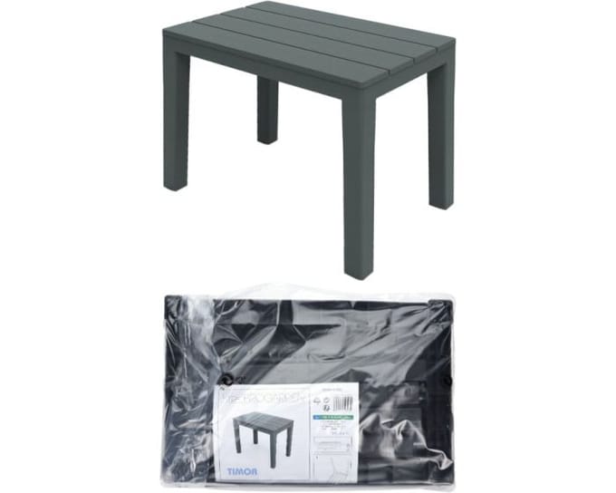 Bijzettafel Timor antraciet - 38,5 x 60 x 45 cm