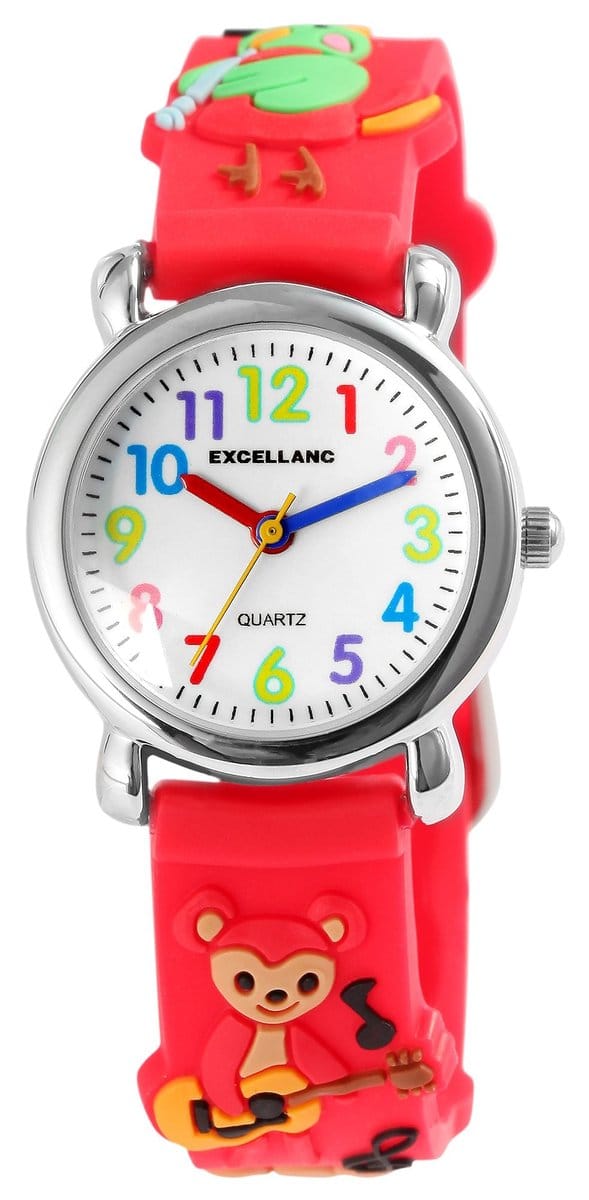 EXCELLANC Excellanc kinderhorloge zilverkleurig, Mineralglas