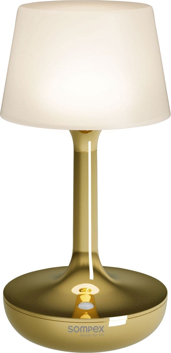 Sompex tafellamp Ginn | Goud| Oplaadbaar| RGB verlichting | Spatwaterdicht