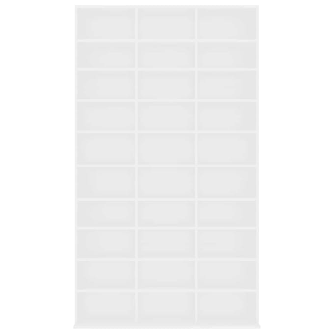 vidaXL - Cd-kast - 102x23x177,5 - cm - bewerkt - hout - wit