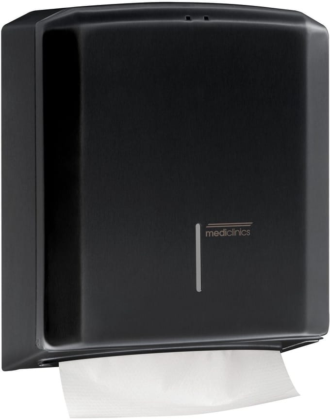 Mediclinics handdoekdispenser zwart