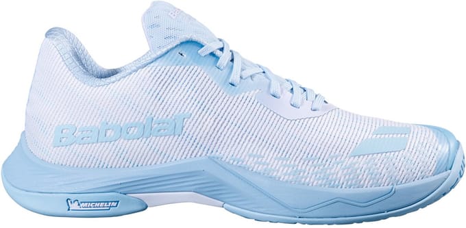 Babolat Shadow Spirit dames badmintonschoen - wit / blauw - maat 40