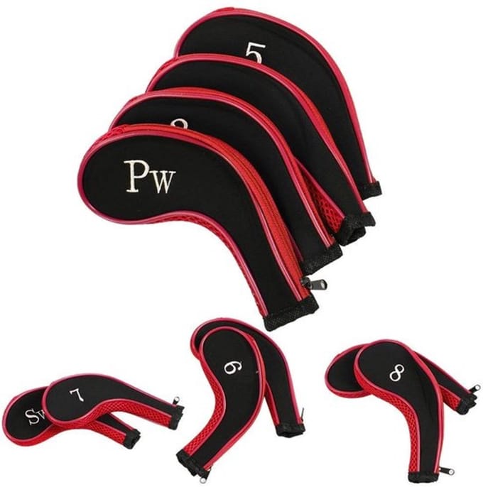 Cover set voor golfclubs van 10 stukken - neopreen waterdicht