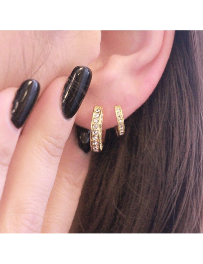Circle Hoop Earrings - Oostenrijks kristal