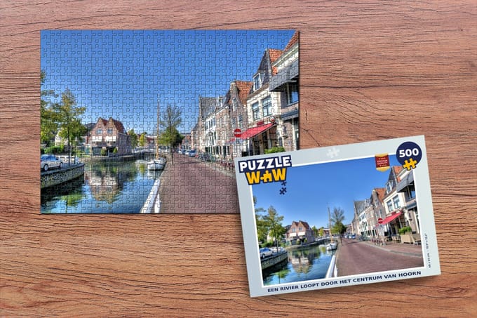 Puzzel Een rivier loopt door het centrum van Hoorn - Legpuzzel - Puzzel 500 stukjes