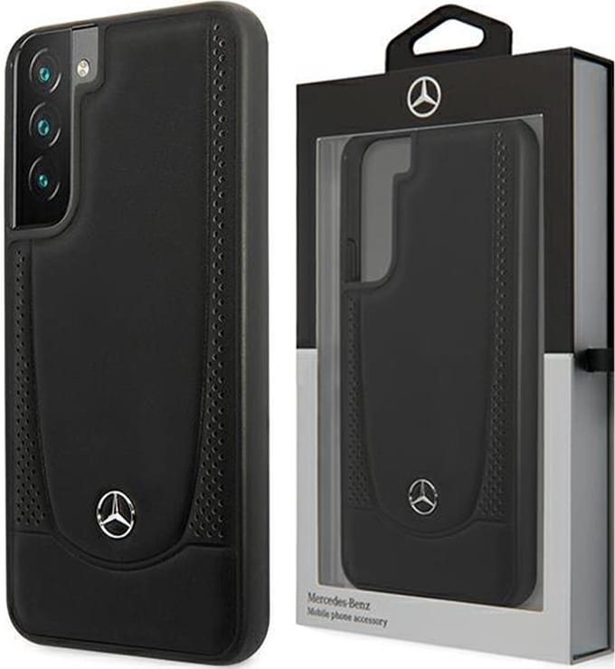 Mercedes Leather Urban Line Case for Samsung Galaxy S22+ - Black