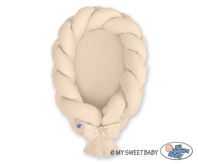 Gevlochten babynestje 2 in 1 - beige