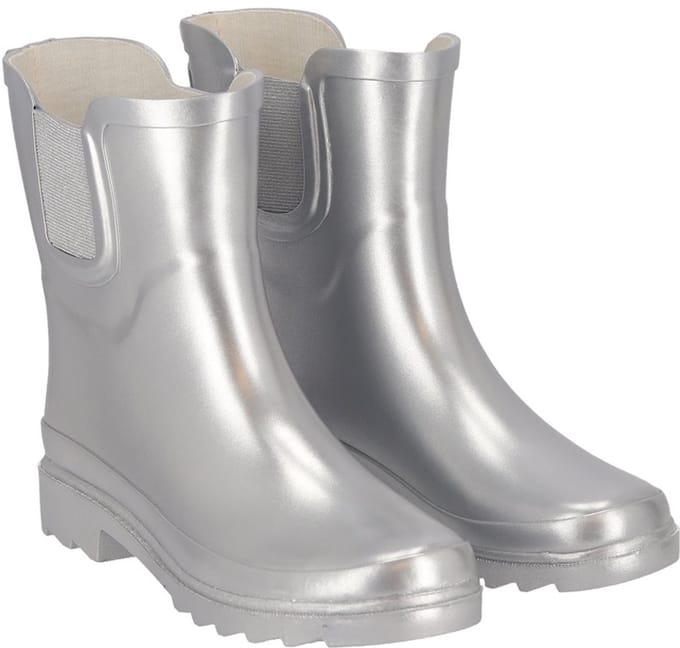Silver Metallic damesregenlaars Chelsea Rubber van XQ 41