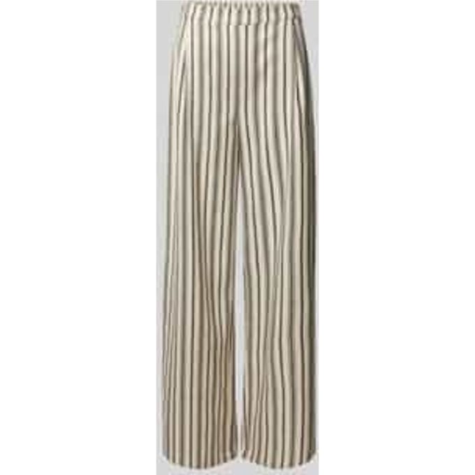 Straight leg stoffen broek met bandplooien