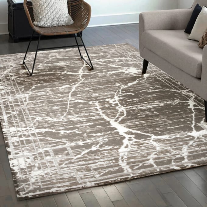 Muratap Fashion relax marmer laagpolig vloerkleed modern luxe creme -