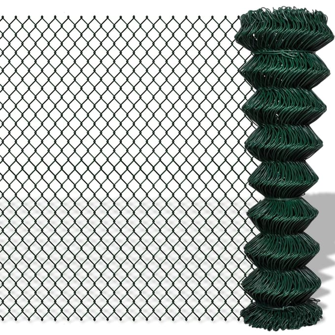 vidaXL - Gaashek - 1,5x15 - m - staal - groen