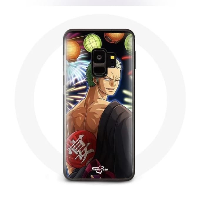 Coque pour Samsung Galaxy S9 Plus One Piece Joyeux noël Zoro Anime Manga