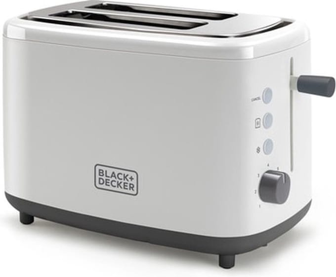 Black & Decker BXTO820E broodrooster 2 snede(n) 820 W Wit