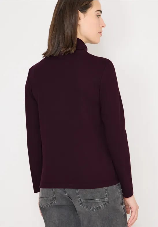 Shirt met lange mouwen en geribde textuur
