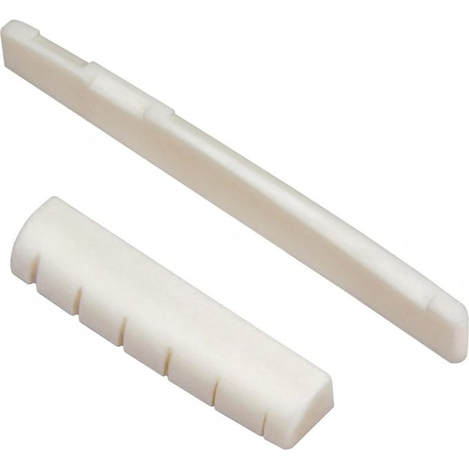 Écrou de selle de guitare en os de bétail blanc pour guitare folk de 41 pouces 2Pcs white