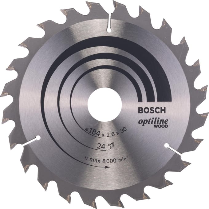 Bosch RUNDSAVKL.OPTILINE 184X2.6X30MM 24T