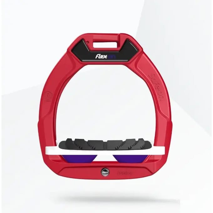 Veiligheidsbeugels voor paardrijden Hellend Grip Rood/Wit/Paars kind Flex-On Safe-On