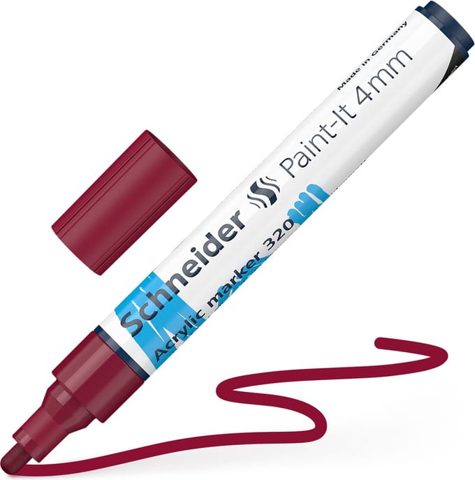 Schneider acrylmarker - Paint-It 320 - 4mm - bordeaux - S-120261