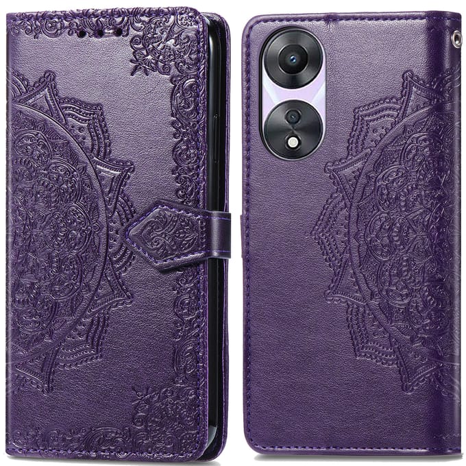 imoshion Hoesje - Geschikt voor Oppo A58 - Mandala Bookcase - Paars