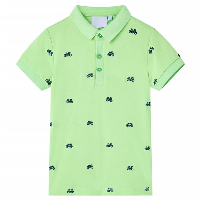 vidaXL Kinderpoloshirt 116 neongroen