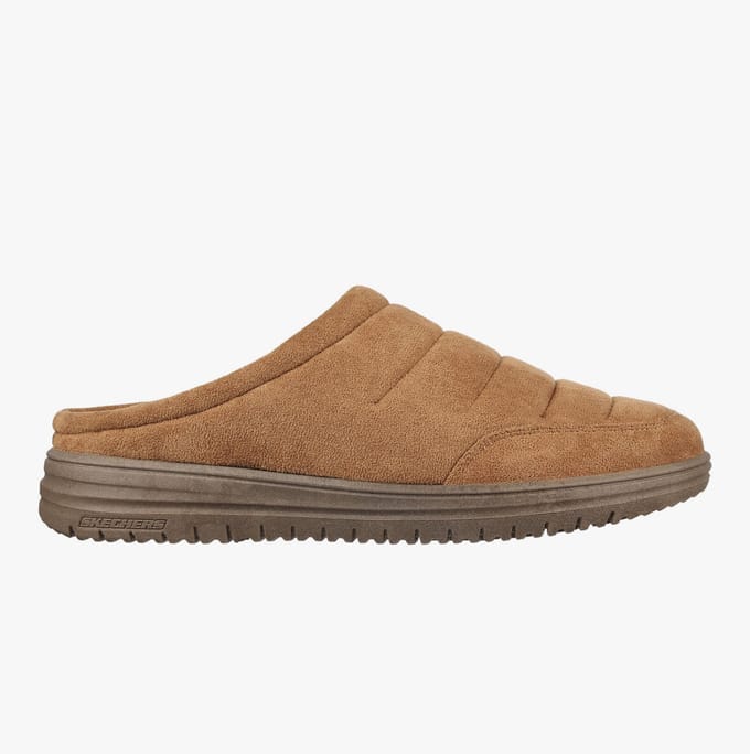 Skechers Relaxed Fit: Murette Garvanza Heren Tan Muiltjes Van Microvezel