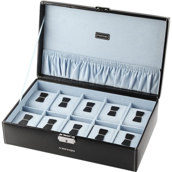 Squiggly bond-10-black2 Watch storage box Horlogekist