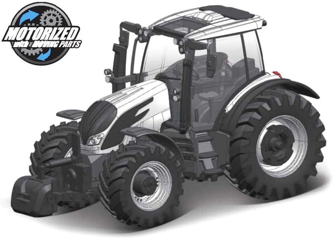Bburago Valtra N174 - Modelauto - Schaal 10 CM - Wit/Zwart