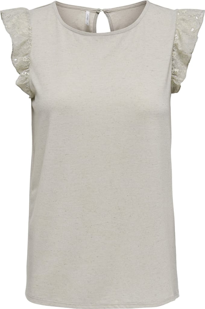 Only Top Onlaugusta Life S/s Mix Top Jrs 15287625 Pumice Stone Dames Maat - M