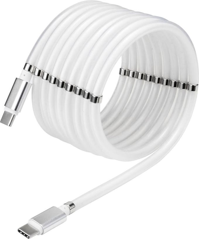 Renkforce USB-kabel USB 2.0 USB-C stekker, USB-C stekker 2.00 m Wit Vergulde steekcontacten TO-6886785
