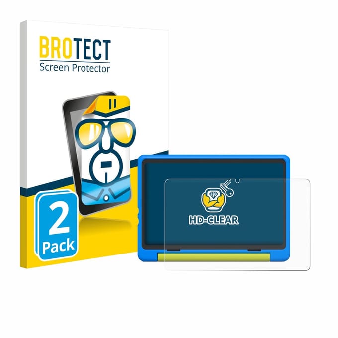 BROTECT - Screenprotector voor Happybe Kids Tablet 10" - Folie Beschermfolie transparant 2 Stuks